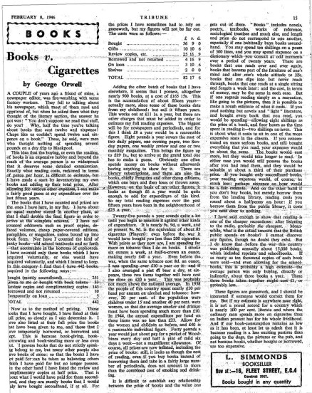 books-vs-cigarettes George Orwell