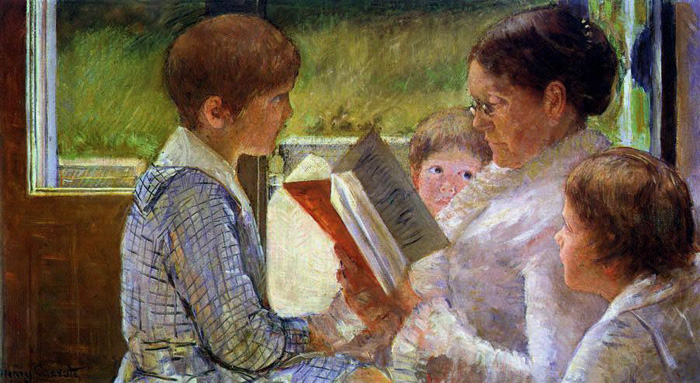 cassatt_leyendo a los niños