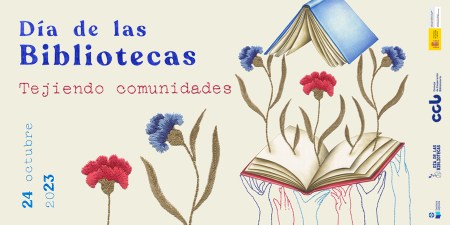 Póster por el Día de las Bibliotecas elaborado por la ilustradora Nuria Riaza